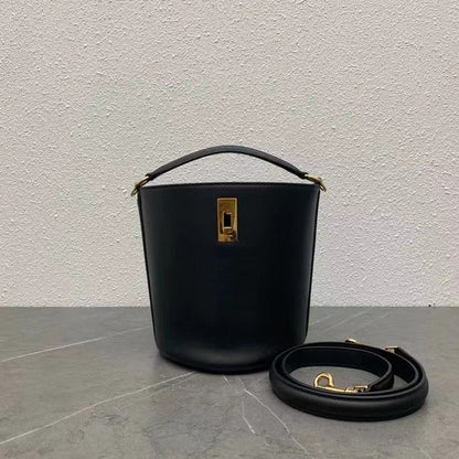 Celine 2026 Teen Bucket Bag 18cm Black Smooth Calfskin