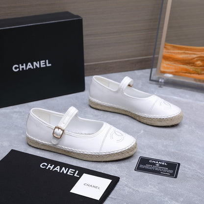 Chanel 2026 Mary Jane Shoes White Sheepskin 758383