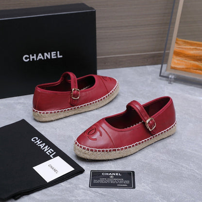 Chanel 2026 Mary Jane Shoes Red Sheepskin 758386