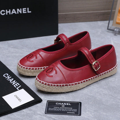Chanel 2026 Mary Jane Shoes Red Sheepskin 758386