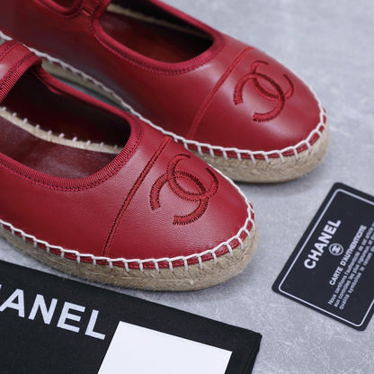 Chanel 2026 Mary Jane Shoes Red Sheepskin 758386