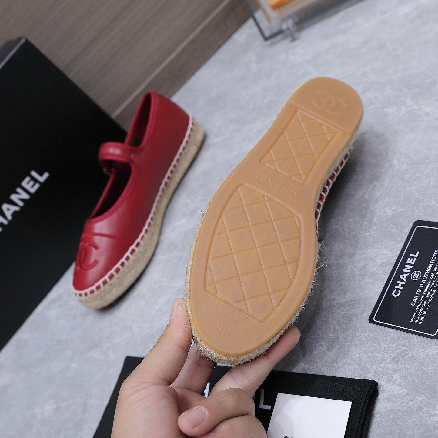 Chanel 2026 Mary Jane Shoes Red Sheepskin 758386