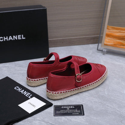 Chanel 2026 Mary Jane Shoes Red Sheepskin 758386