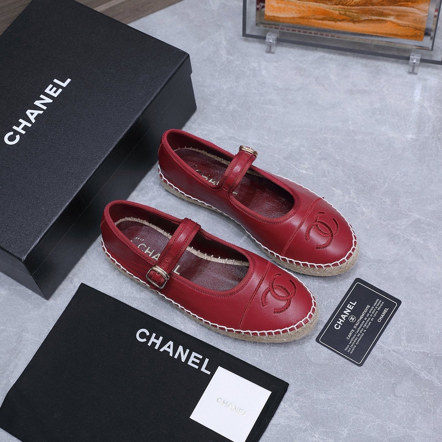 Chanel 2026 Mary Jane Shoes Red Sheepskin 758386