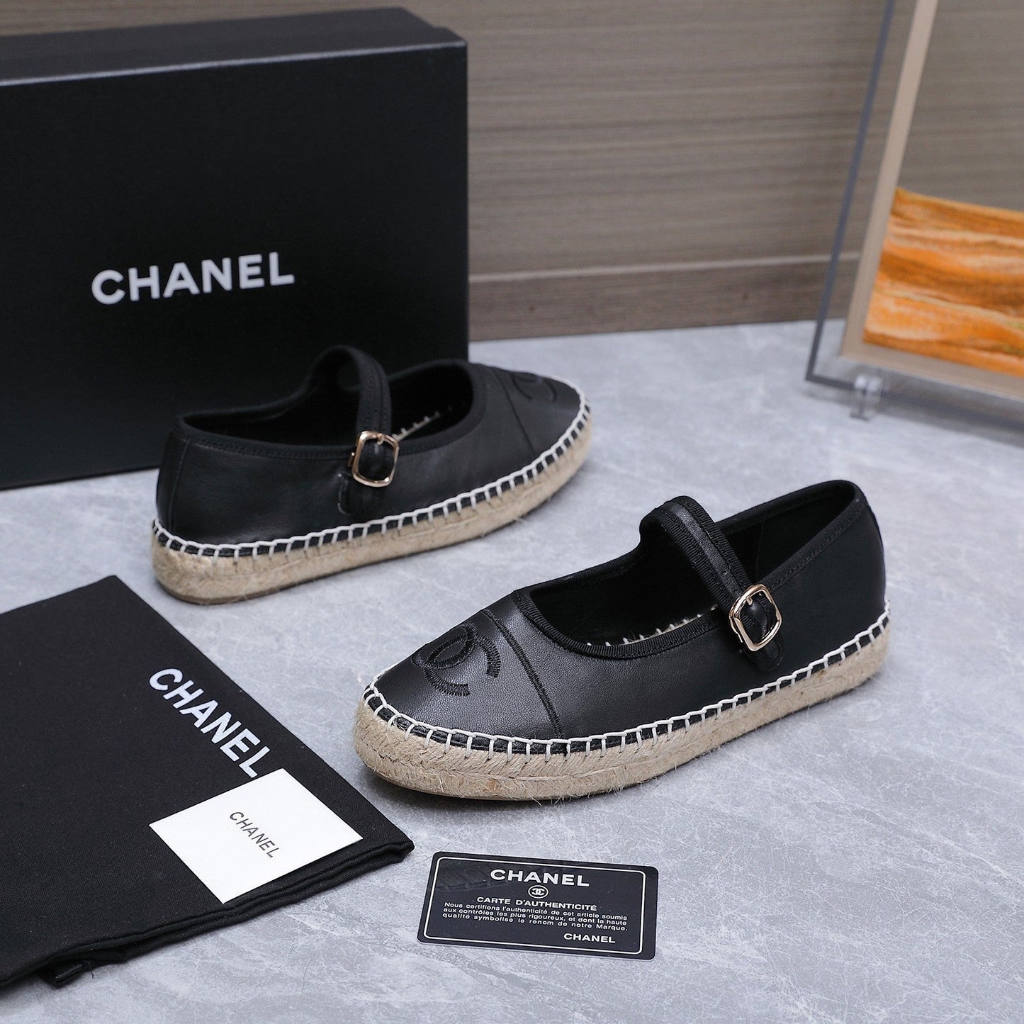 Chanel 2026 Mary Jane Shoes Black Sheepskin 758387
