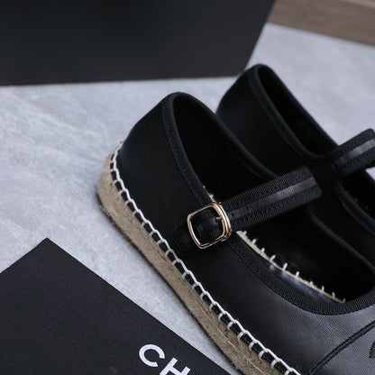 Chanel 2026 Mary Jane Shoes Black Sheepskin 758387