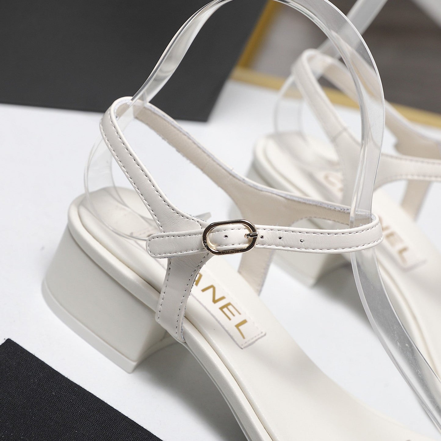 Chanel 2026 Sandals 25mm White Cowhide 758394