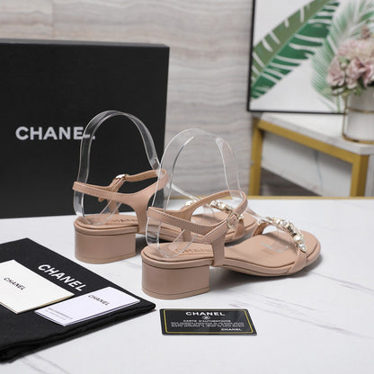 Chanel 2026 Sandals 25mm Nude Cowhide 758395