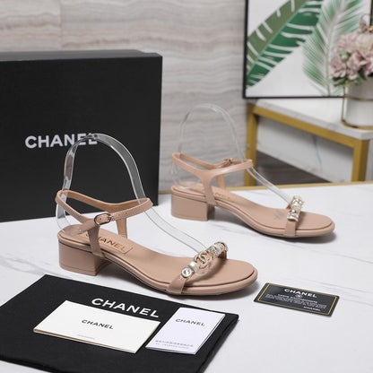 Chanel 2026 Sandals 25mm Nude Cowhide 758395