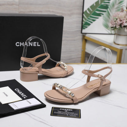 Chanel 2026 Sandals 25mm Nude Cowhide 758395