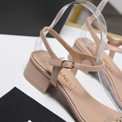 Chanel 2026 Sandals 25mm Nude Cowhide 758395