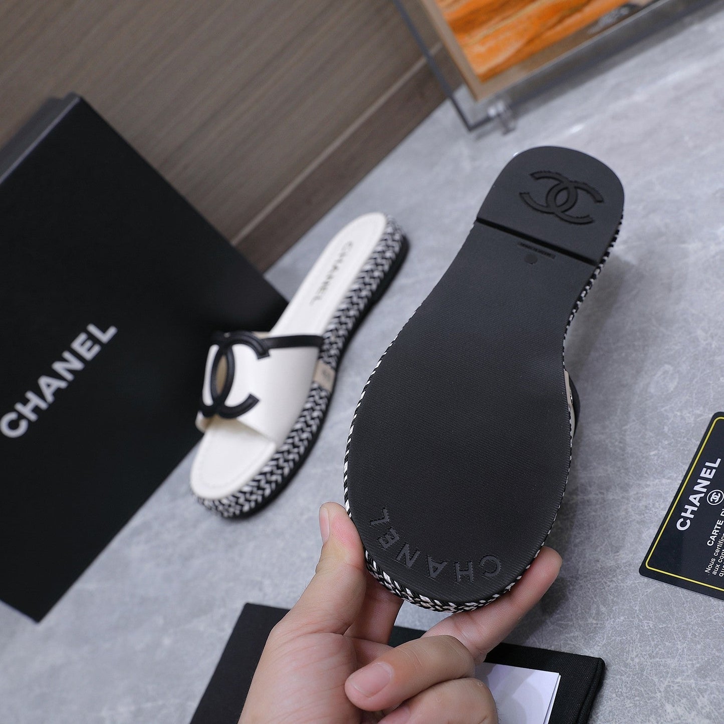 Chanel 2026 Slippers White Sheepskin 758400