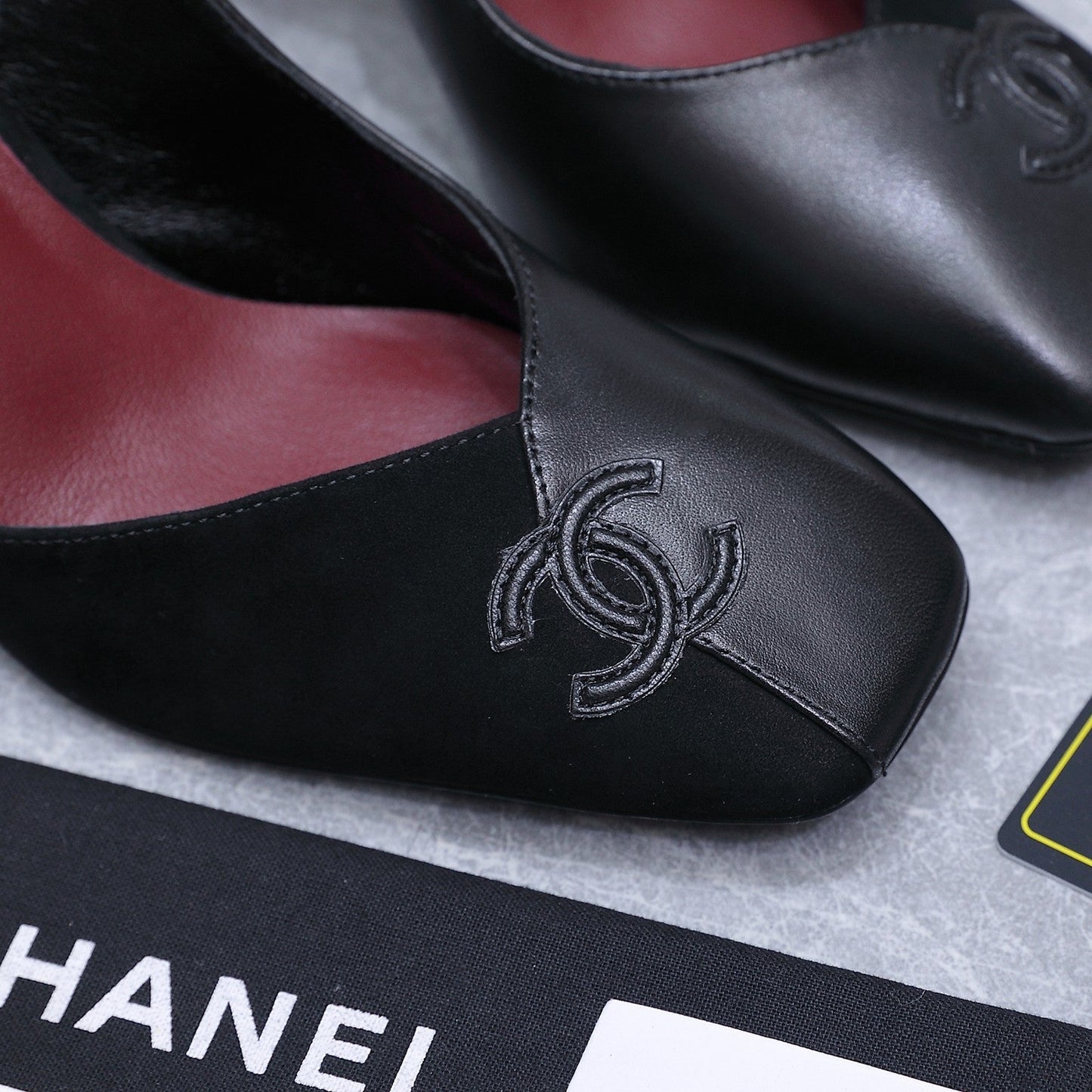 Chanel 2026 High-Heeled Slingback 85mm Black Suede Leather 758410