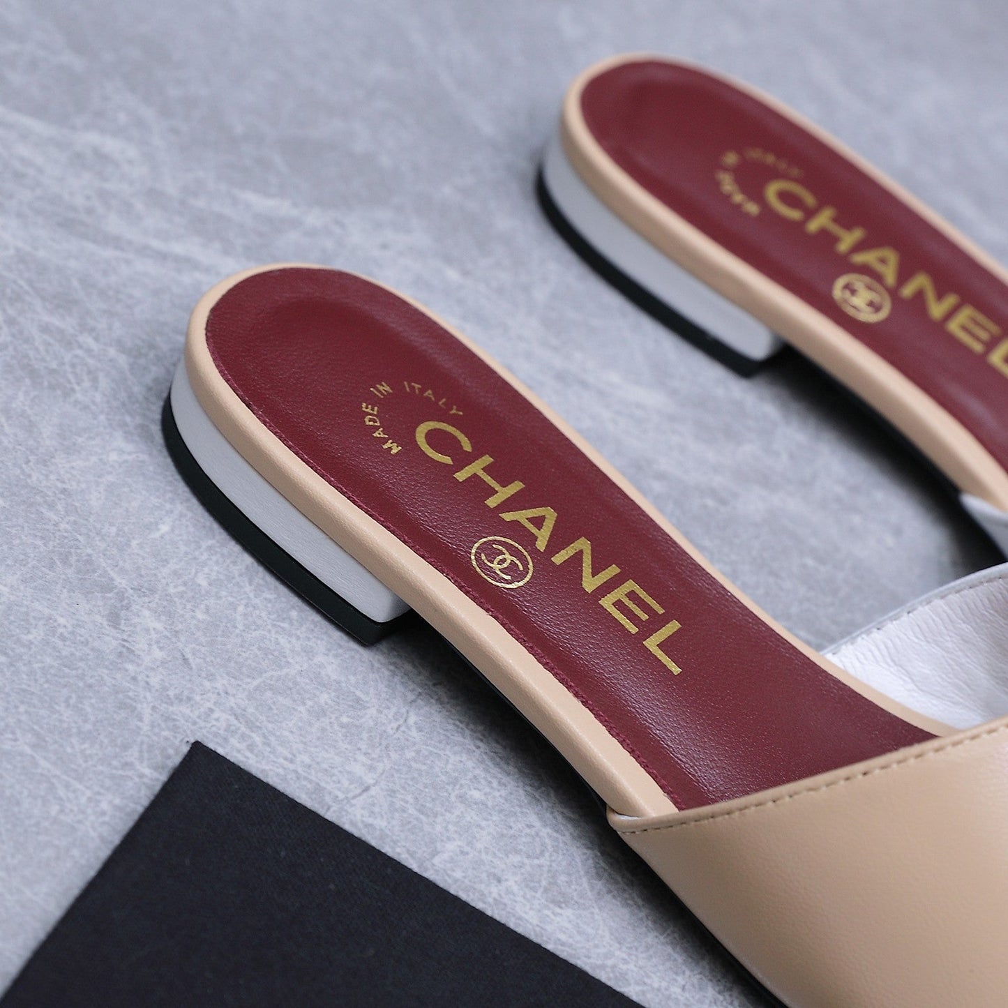 Chanel 2026 Sandals Beige White Suede Leather 758411