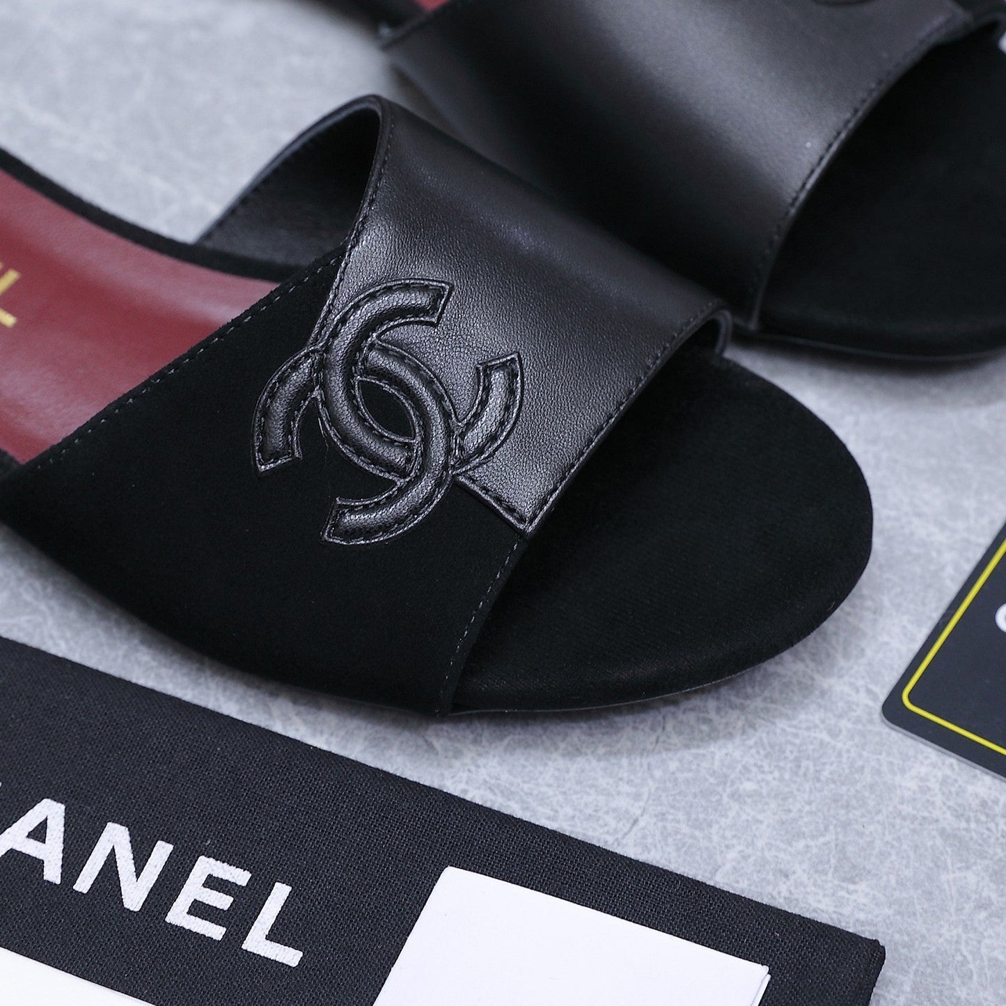Chanel 2026 Sandals Black Suede Leather 758414
