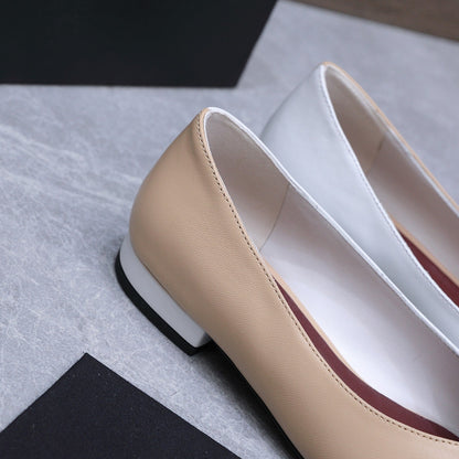 Chanel 2026 Ballet Flats Beige White Suede Sheepskin 758419