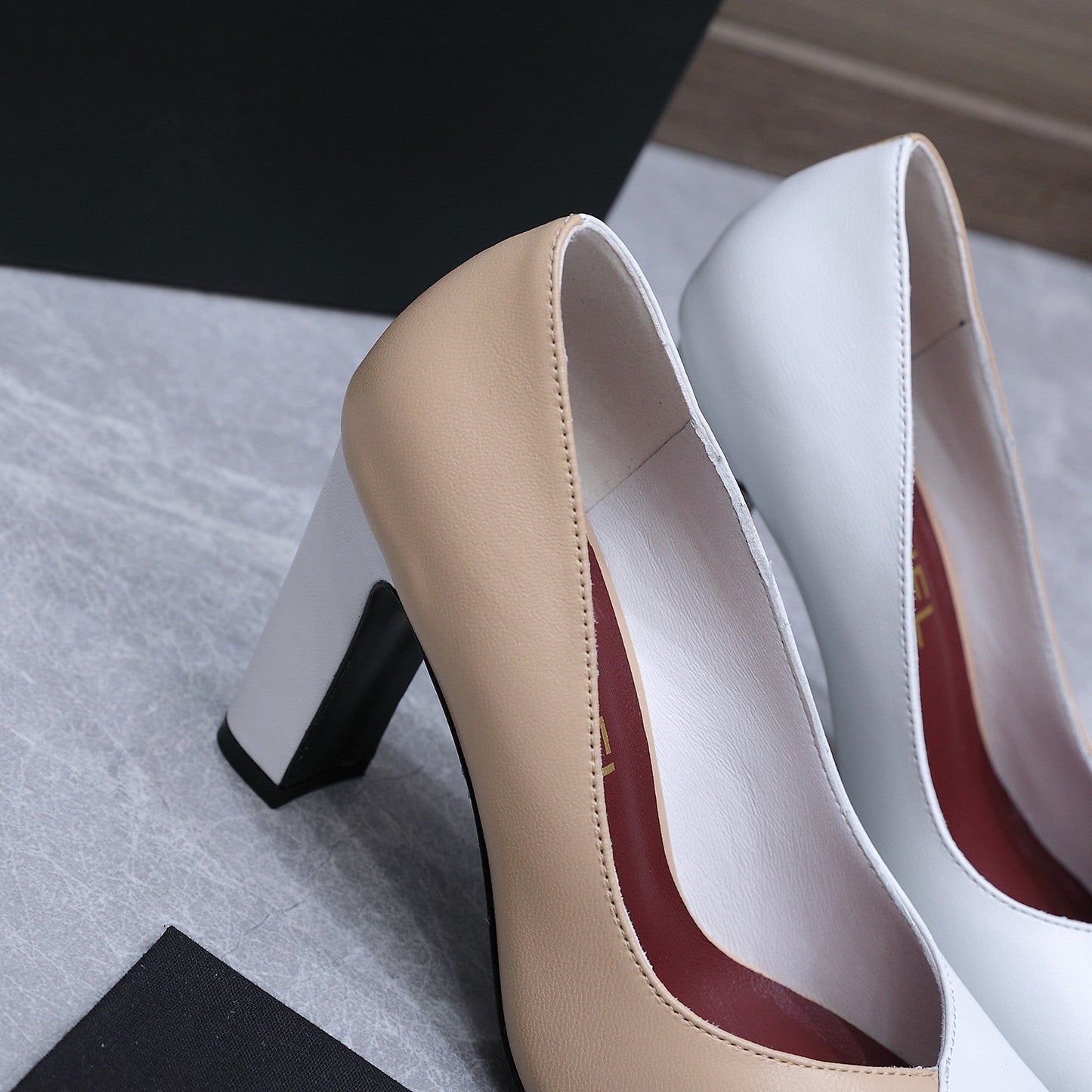 Chanel 2026 High-Heeled Pump 85mm Beige-White Suede Sheepskin 758423