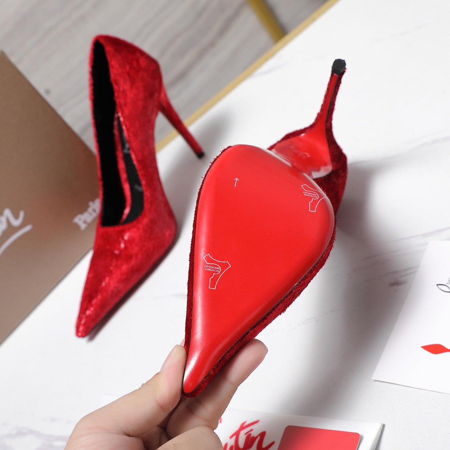 CL Kate 100mm Pump Velvet Fabric 863992