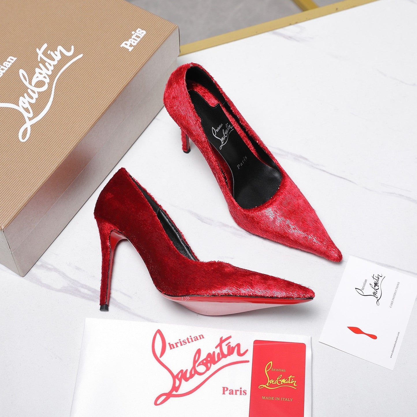 CL Kate 100mm Pump Velvet Fabric 863992