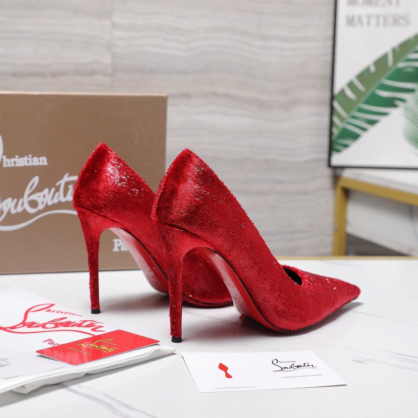 CL Kate 100mm Pump Velvet Fabric 863992
