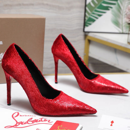 CL Kate 100mm Pump Velvet Fabric 863992