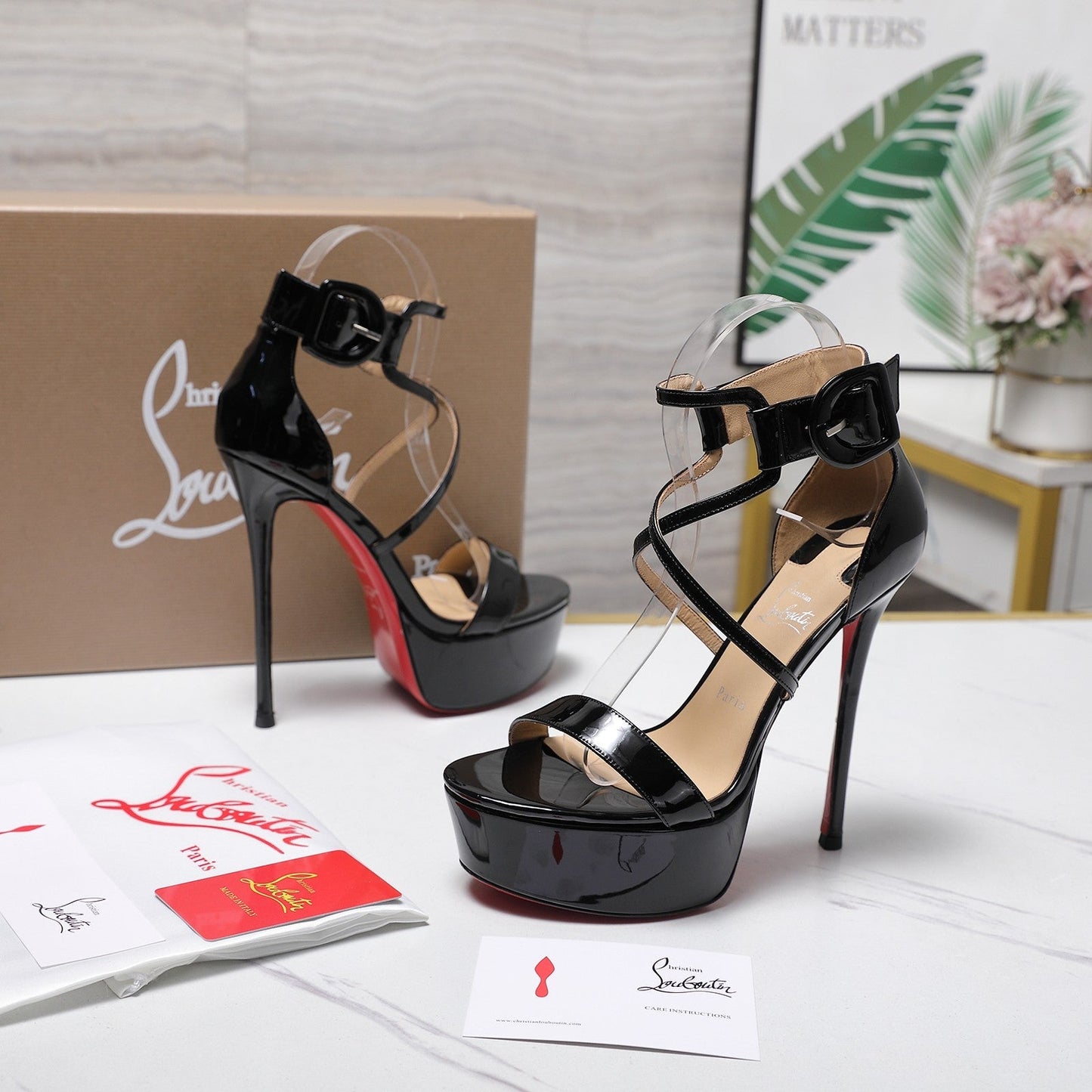 CL Platform Sandal Patent Leather 864014