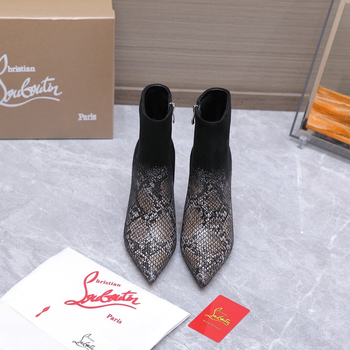 Christian Kondora Metallic Injected Boot Suede 863891