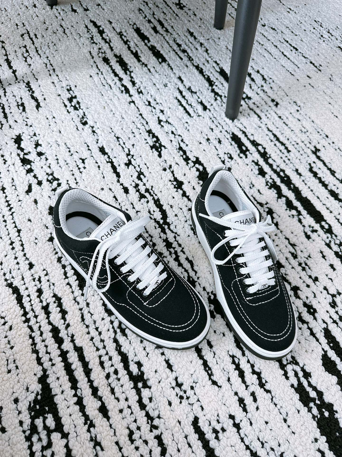 CC Sneaker In Black Canvas Fabric 144503