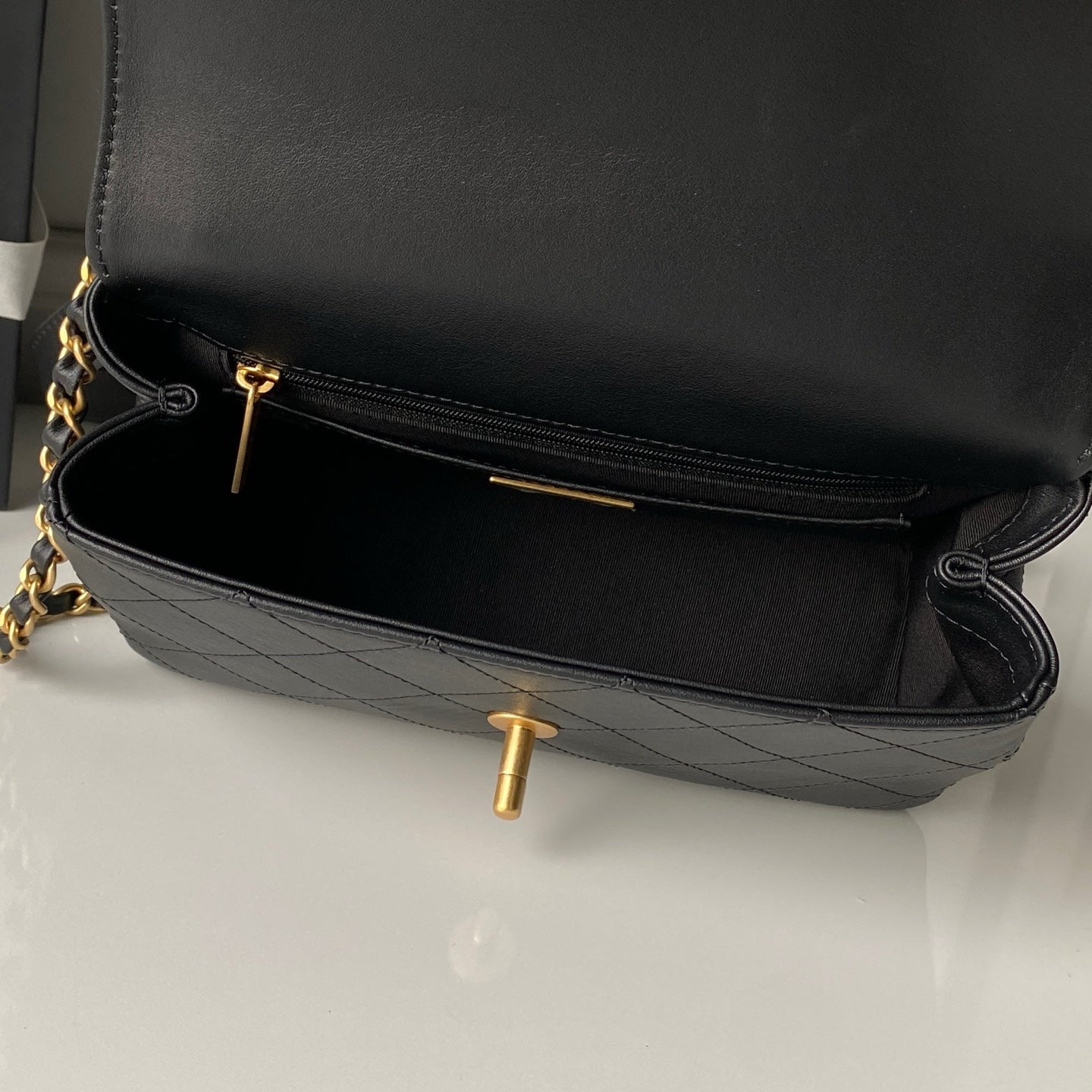 Chanel 2026 Trendy CC Flap Bag 25cm Black Calfskin 338857