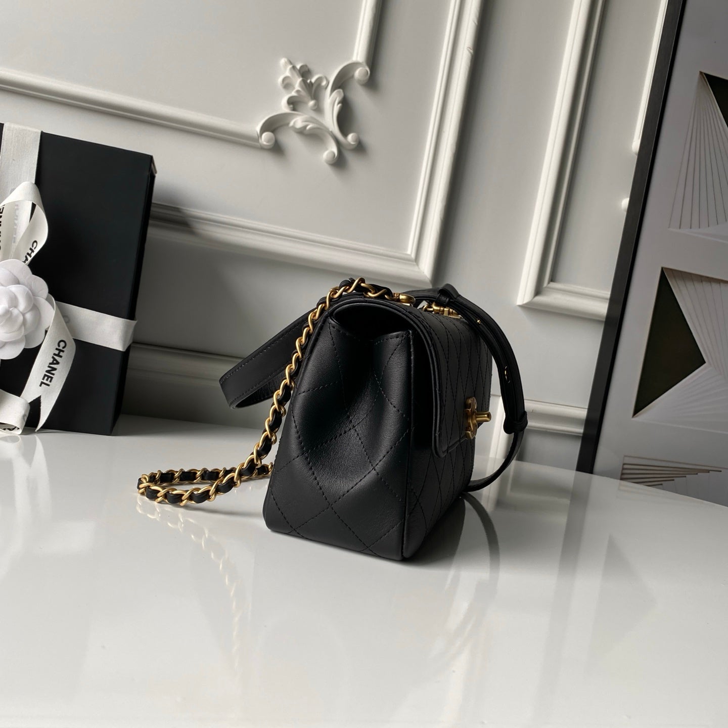 Chanel 2026 Trendy CC Flap Bag 25cm Black Calfskin 338857