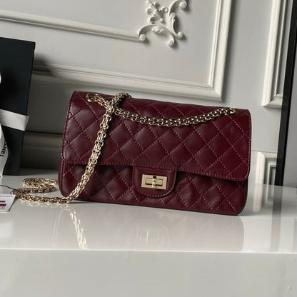 Chanel 2026 2.55 Bag 24cm Burgundy Calfskin 367736