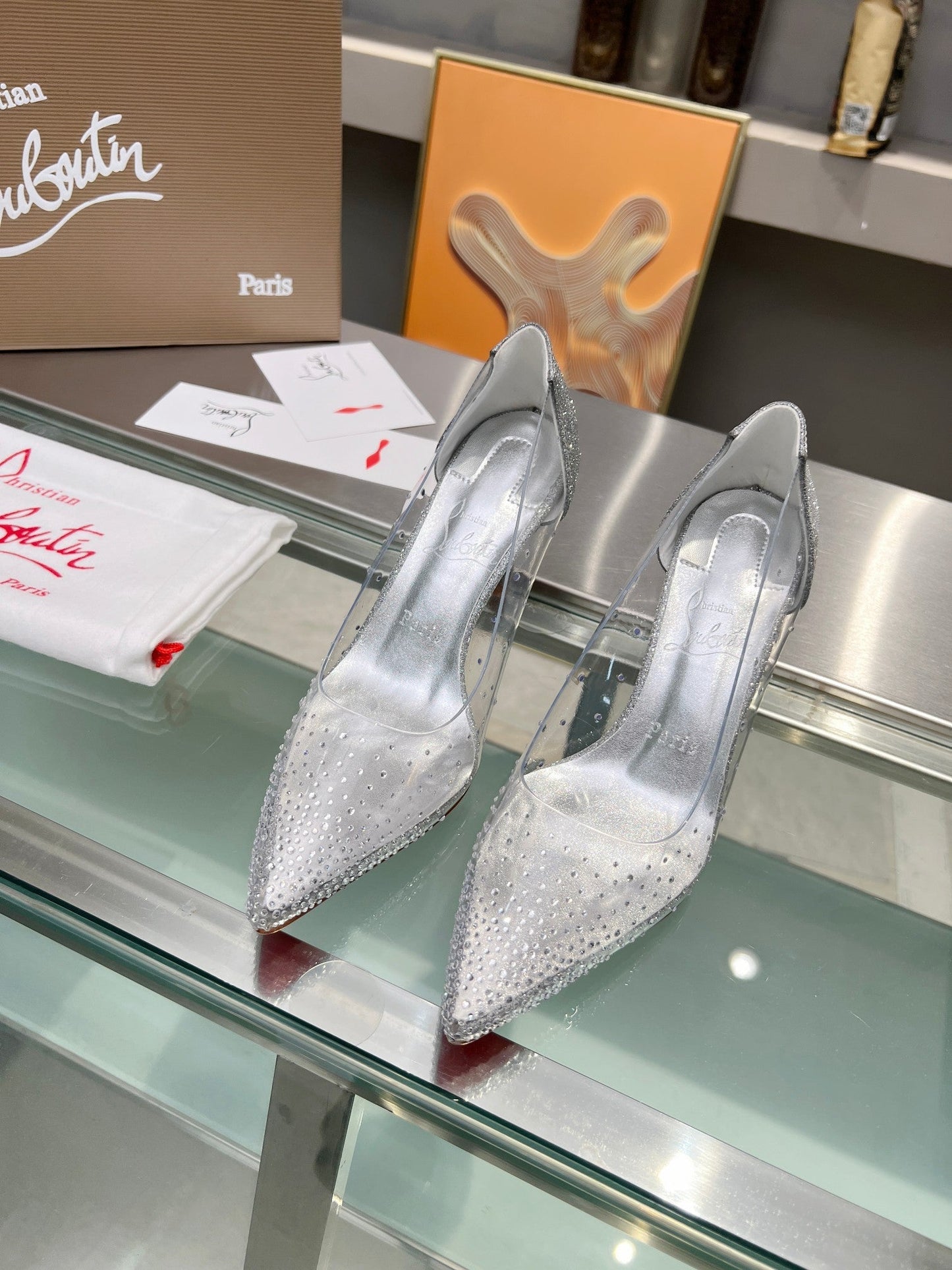 Christian Louboutin Degrastrass PVC 100mm Pump 833134