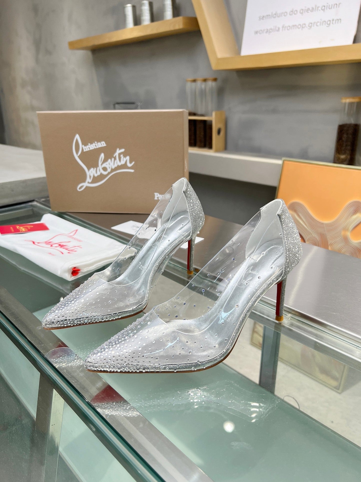 Christian Louboutin Degrastrass PVC 100mm Pump 833134