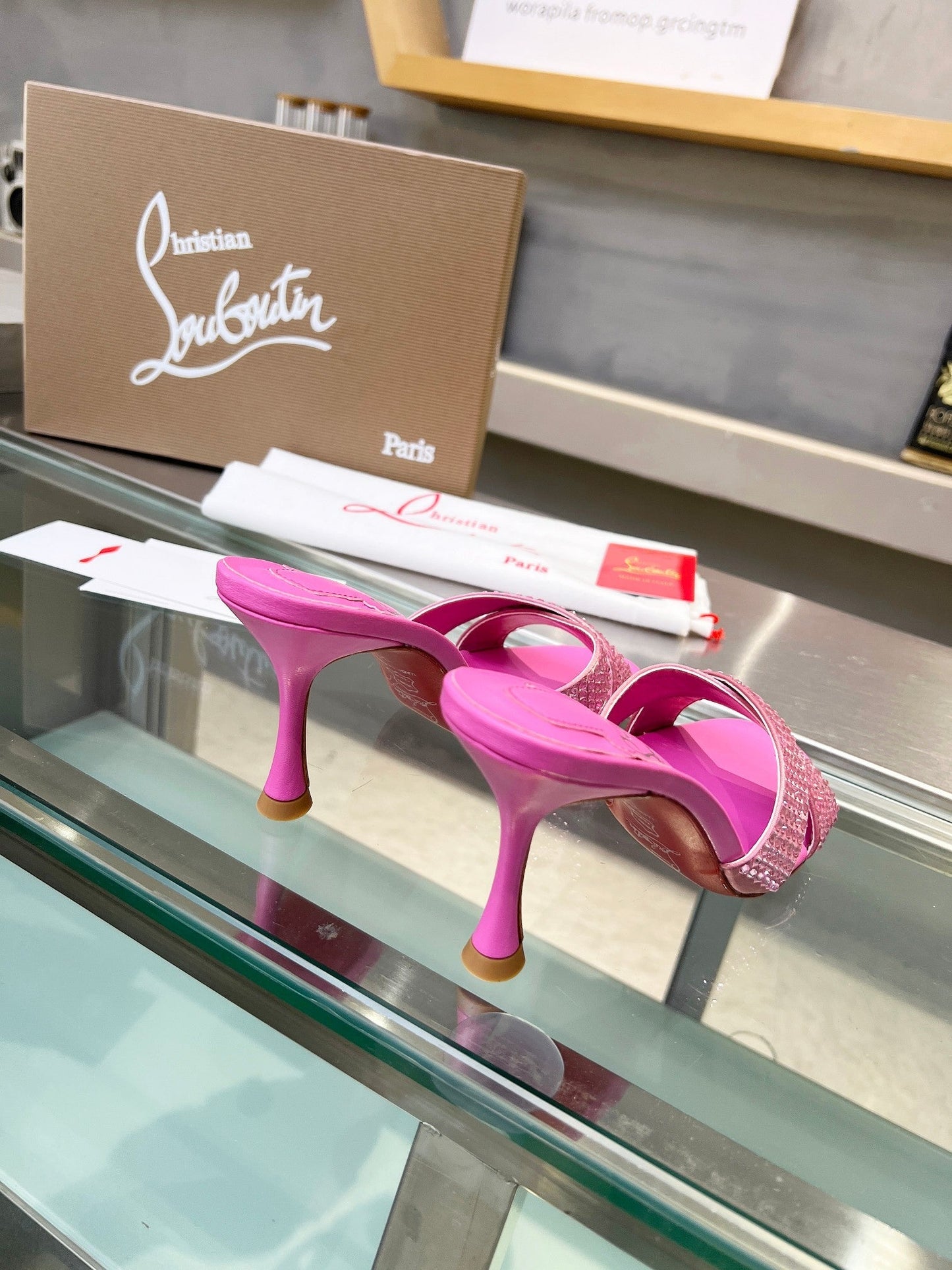 Christian Louboutin Mariza Is Back Strass 75mm Sandal 833140