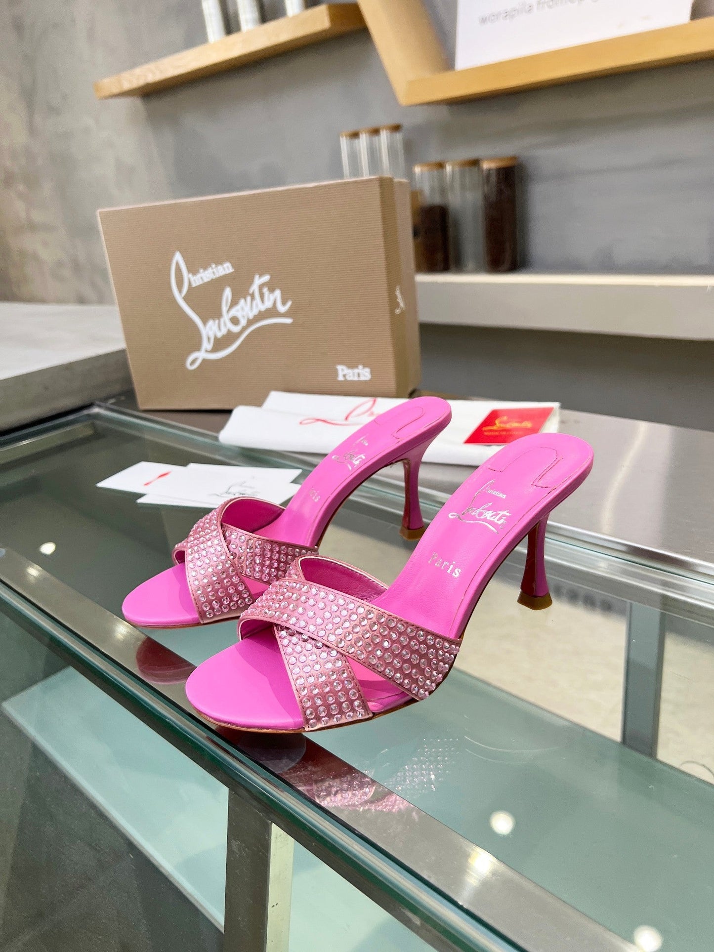 Christian Louboutin Mariza Is Back Strass 75mm Sandal 833140