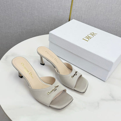 CD 26 High Heel Mule 75 Light Gray Suede 620360