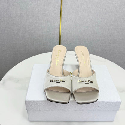CD 26 High Heel Mule 75 Light Gray Suede 620360