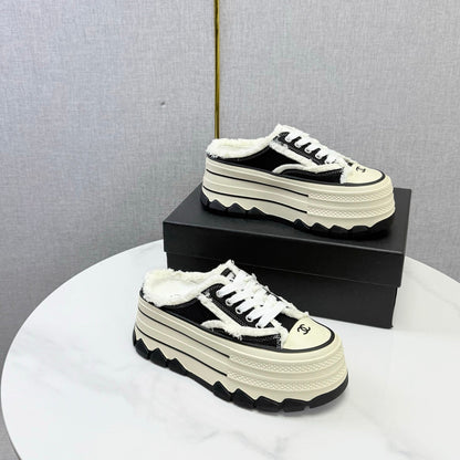Chanel 2026 Flatform Mule Sneakers Canvas 801421