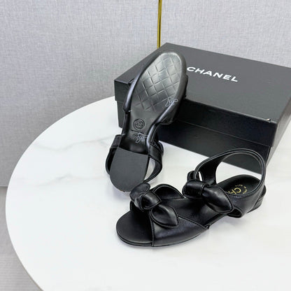 Chanel 2026 Slingback Sandals Bow Sheepskin  801644
