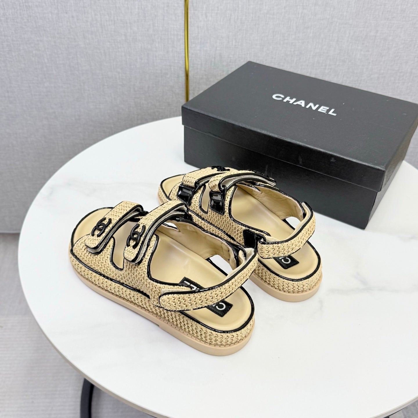 Chanel 2026 Dad Sandal Woven Sheepskin 904401