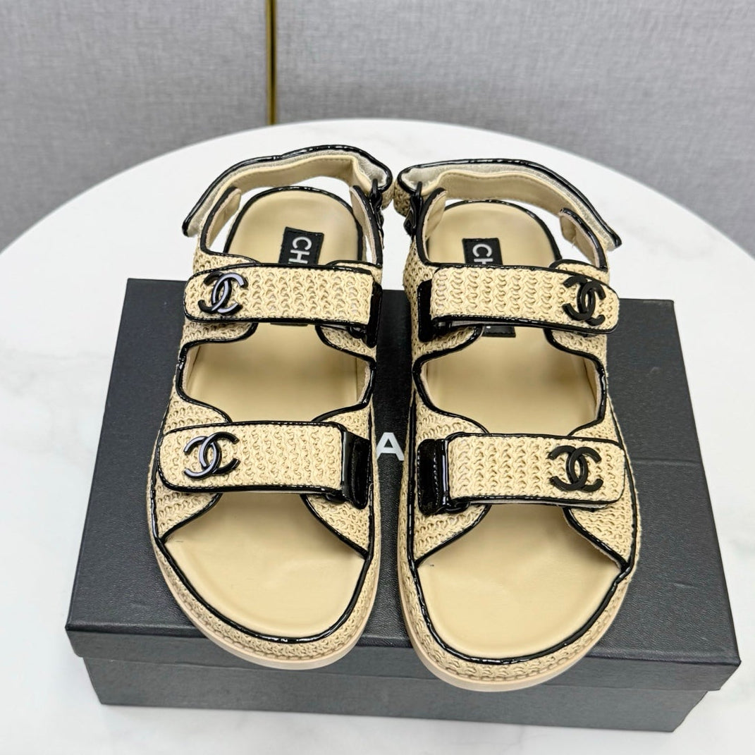 Chanel 2026 Dad Sandal Woven Sheepskin 904401