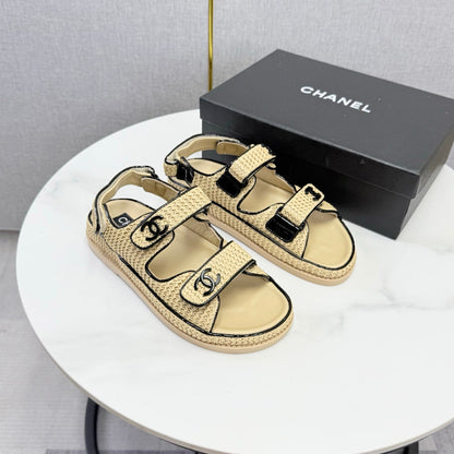 Chanel 2026 Dad Sandal Woven Sheepskin 904401