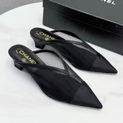 Chanel 2026 Mesh Mule Fabric Sheepskin 904436