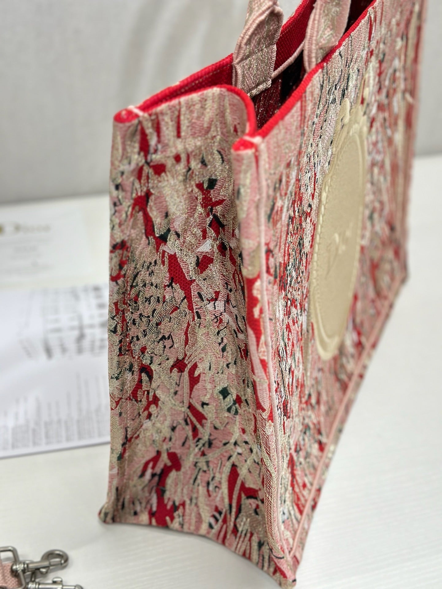 Dior 2026 Book Tote Bag Red mix colors Canvas 289525