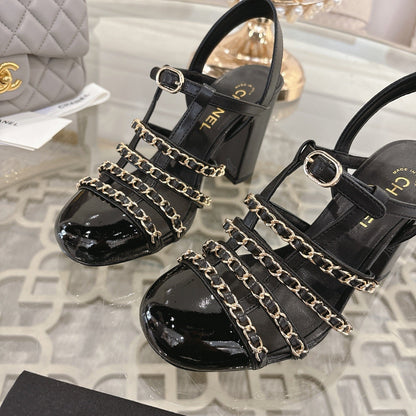 Chanel 2026 High-Heeled Sandals 8.5cm Lambskin Sheepskin 834423