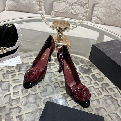 CC 26s High Heels Pump 85 Burgundy Black Patent Leather 627004