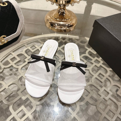CC 26s Chunky Heel Sandals White Mesh Sheepskin 627066