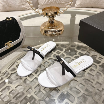 CC 26s Chunky Heel Sandals White Mesh Sheepskin 627066