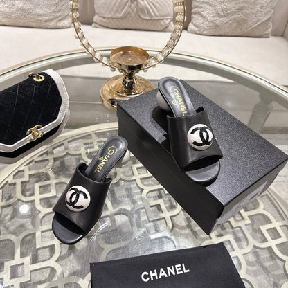 Chanel 2026 Double C Pearl High-Heeled Sandals Leather Lambskin 834456