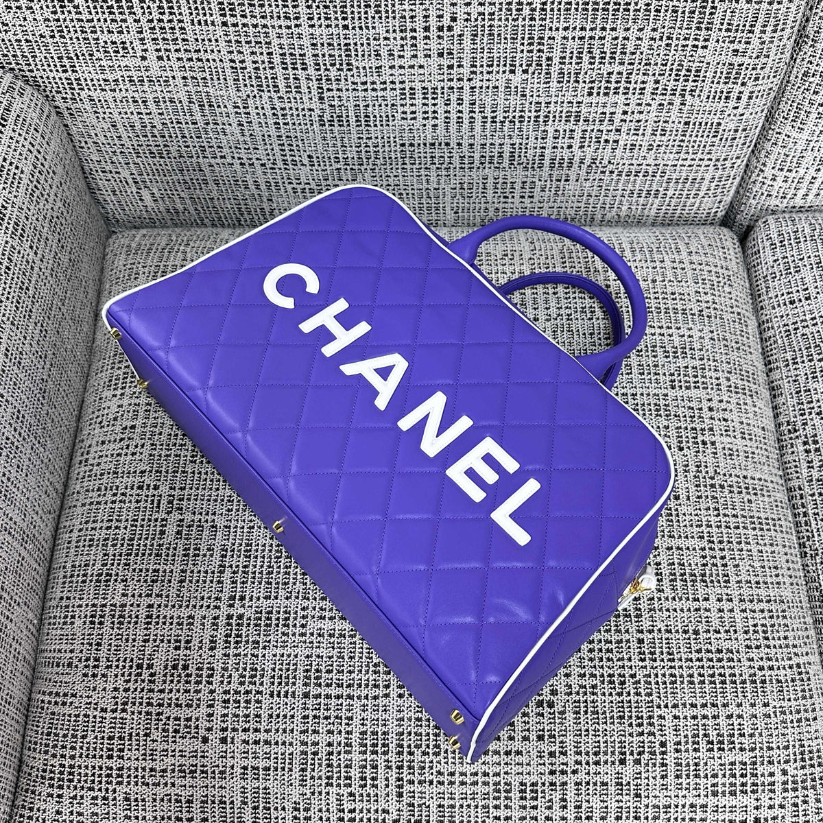 CC 1995 Bowling Duffle Bag 46cm Purple Lambskin